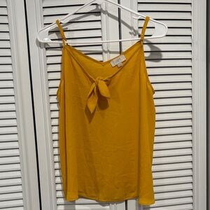 LOFT Mustard Yellow Camisole with Bow